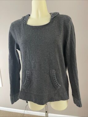Aeropostale Cozy Charcoal Hooded Pullover Sweater EUC